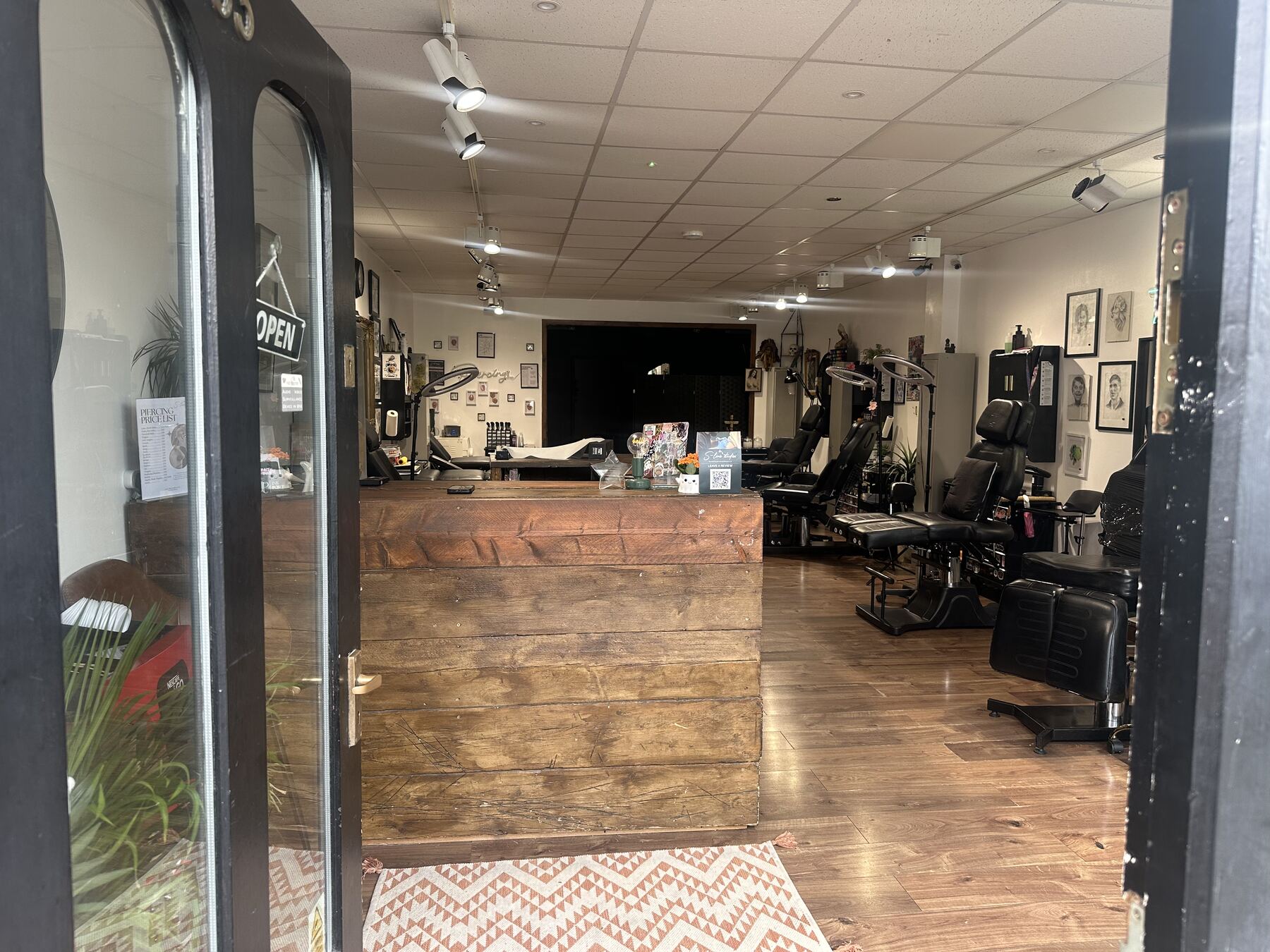 Tattoo stations at S-Line Studios, Old Town, Swindon